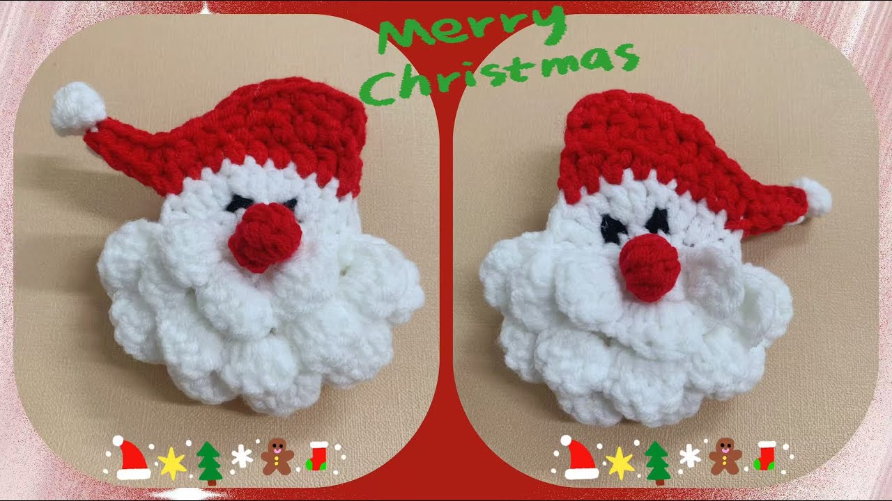 Crochet Santa Claus decoration#crochet #crocheting #handmade #diy #snow #christmas #pendant