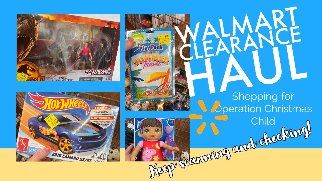 Walmart Clearance Haul - Shopping for Operation Christmas Child 2023