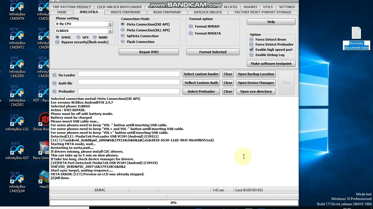 MTK IMEI REPAIR: Comment  changé ou reparer le imei d'un telephone à proccesseur /MTK/ Sur NCK BOX