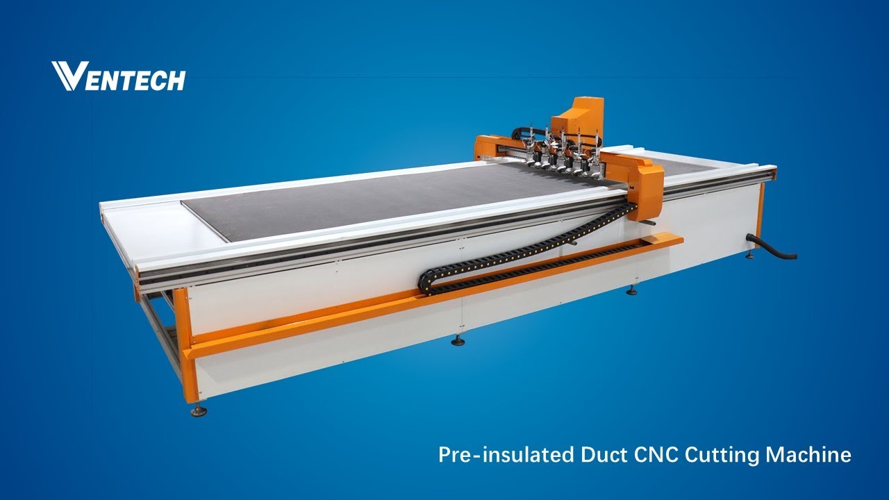 VENTECH Pre insulated Duct Cutting Machine focus on Phenolic Foam Insulation Ductwork Fabrication