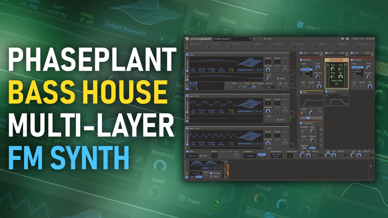 Multi-layer BASS HOUSE FM Synth in PHASEPLANT