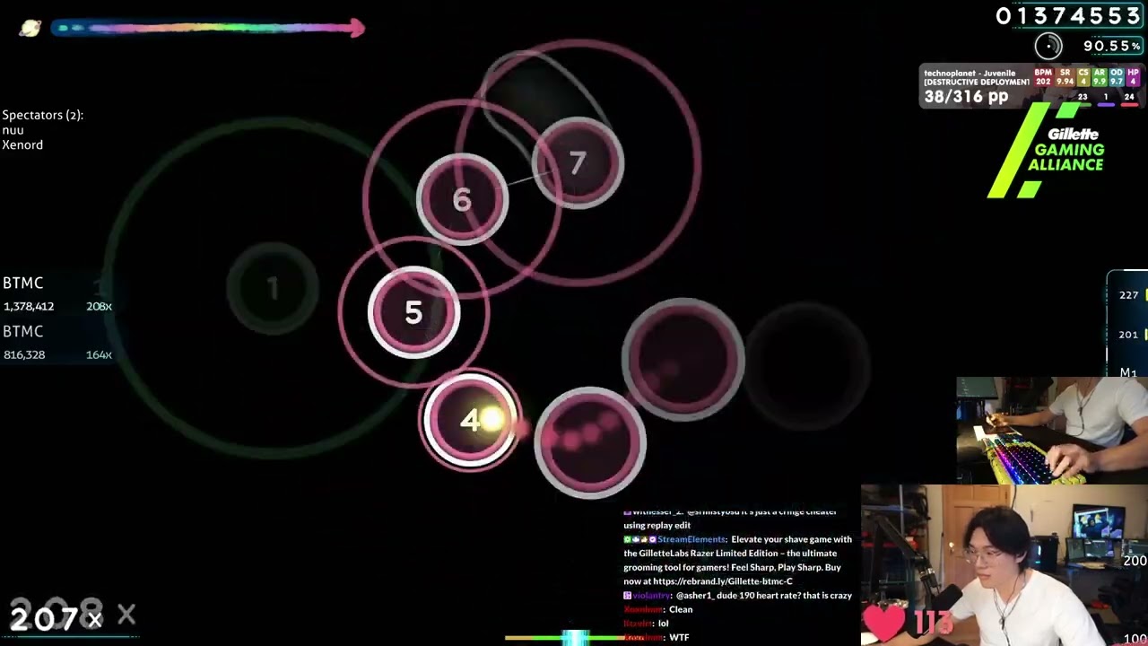 BTMC Juvenile 10 stars spaced godmode #osu #btmc #osugame