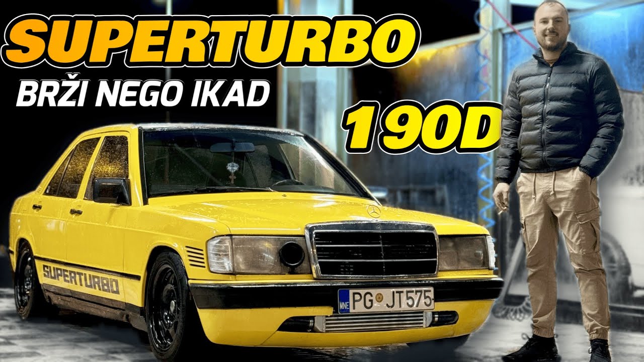 SUPERTURBO Mercedes 190 OPET NA ULICI!!💛 Novi mjenjač i test vožnja💪🏻