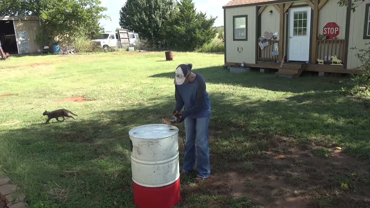 No. 0246 - Making a new burn barrel.
