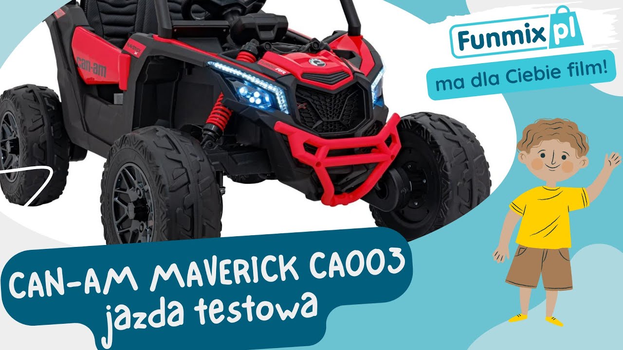 CAN-AM ATV MAVERICK jazda prezentacyjna, szybki buggy na akumulator dla dzieci CA003 - funmix.pl