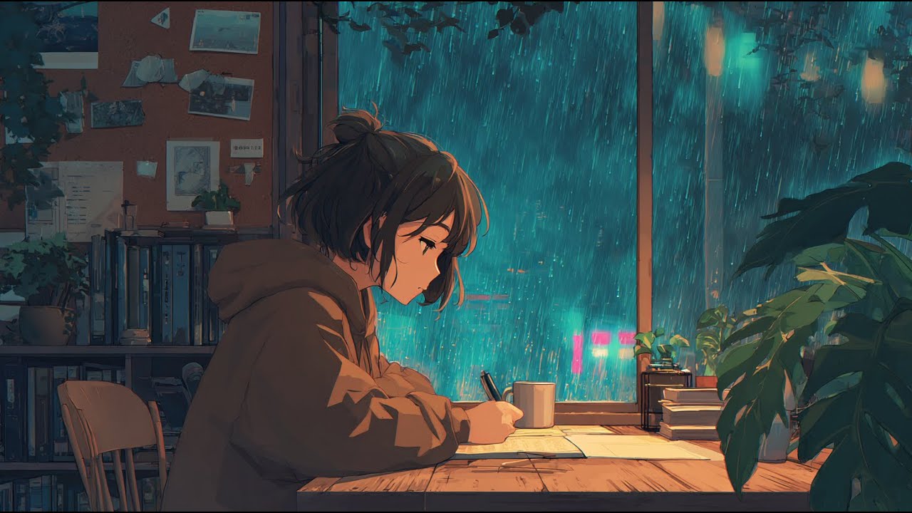 Rainy Night Study Lo fi ☔ Deep Focus Beats for Finals Week & Cozy Desk Sessions