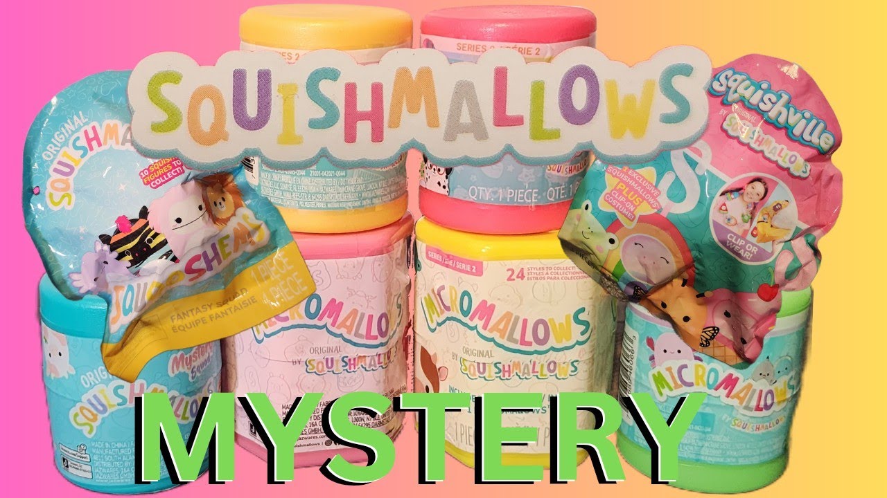 Распаковка Mystery Squishmallows Micromallows Series 2 Squooshems Squishville Clips Plush