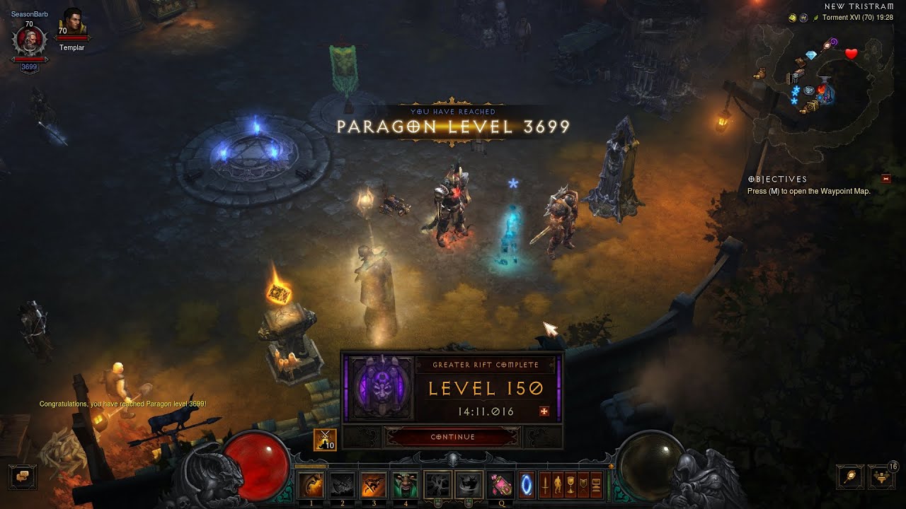 Diablo III: S36 Barb Might of the Earth Earthquake GR150