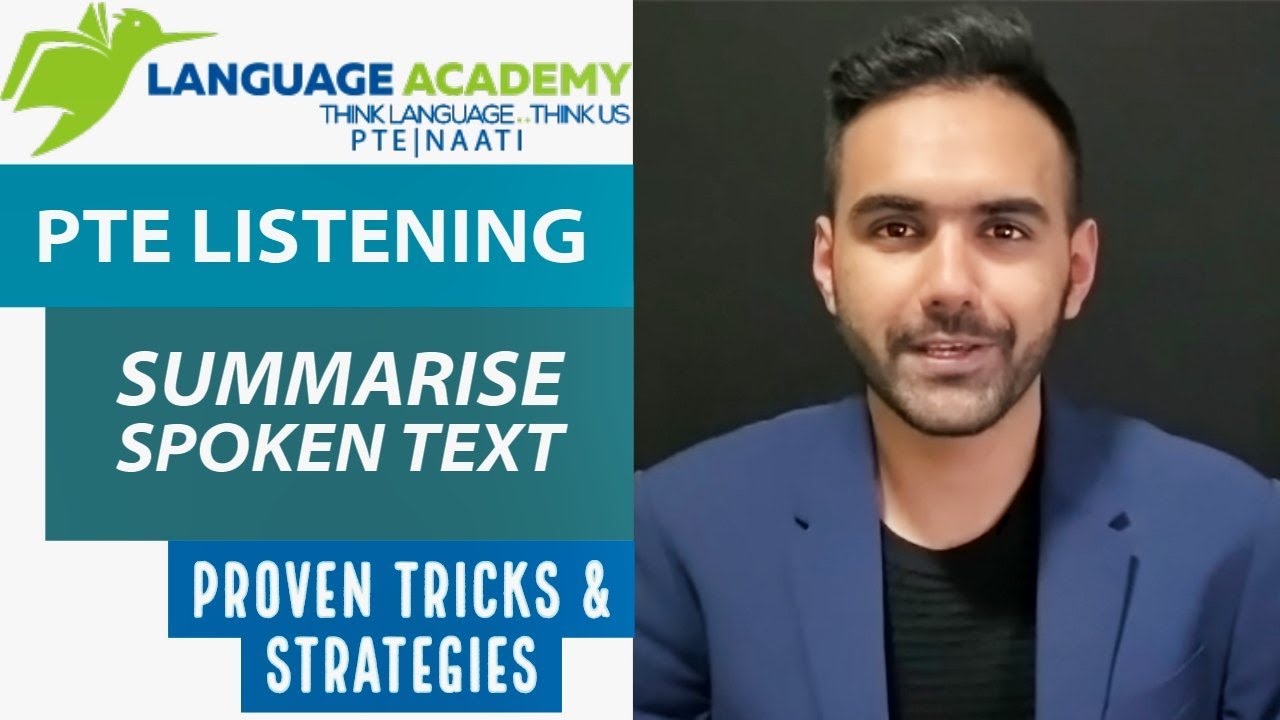 PTE Listening Summary Spoken Text | Подробное объяснение, рекомендации и шаблон от Language Academy