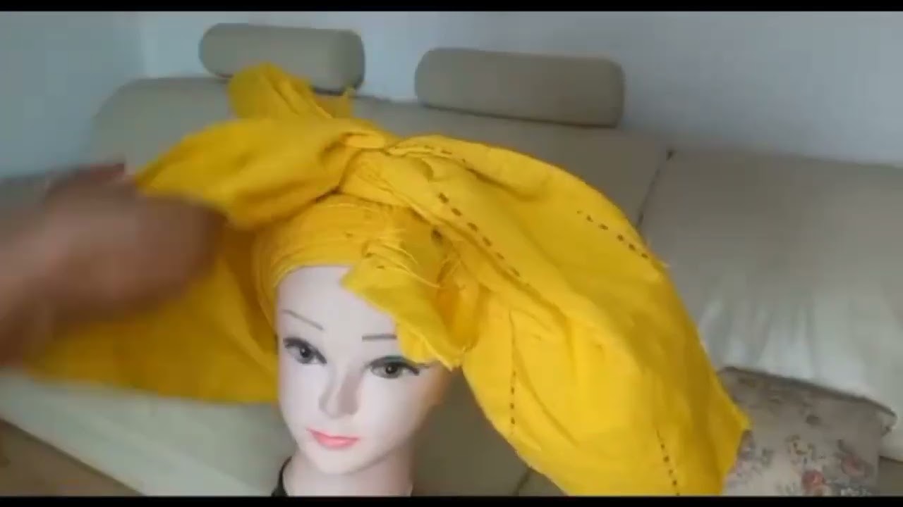 How to tie simple trending center knot gele style.