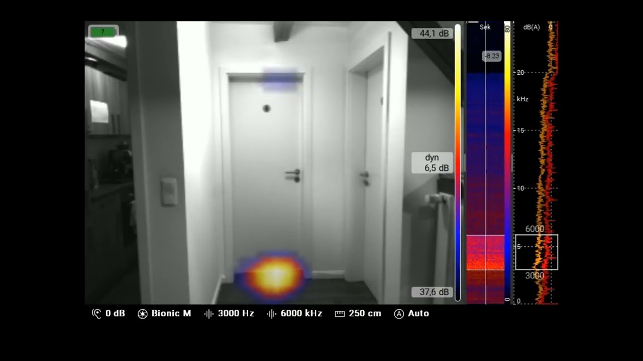 SoundCam/Akustische Kamera f&uuml;r T&uuml;rdichtigkeit/ SoundCam for door tests