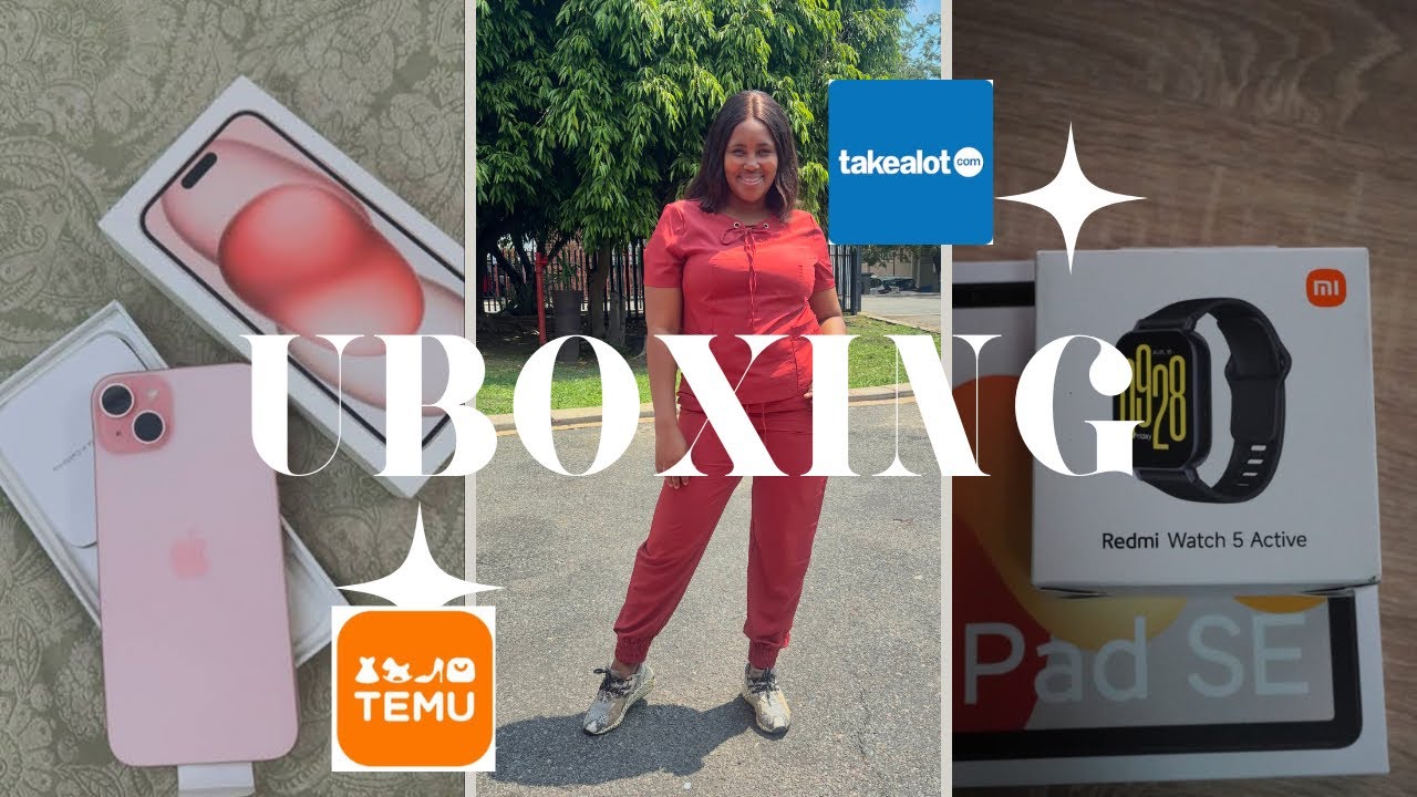 Unboxing| 29 Items from Temu| Medical scrubs| Pink iPhone unboxing|Takealot unboxing|Let me plug you