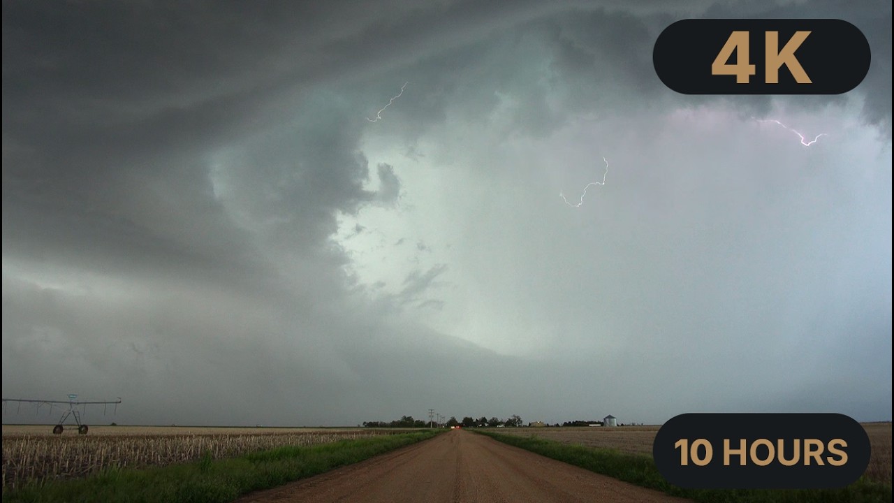 Deaf Smith County Thunderstorm near Hereford - 10 Hours of Storm Ambience for Sleep, Focus & TV 4K