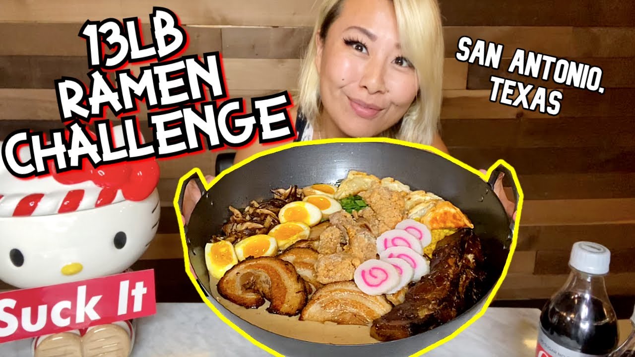 420 RAMEN CHALLENGE at Suck it! Restaurant in San Antonio, TX!! 13lb BOWL!?!! 