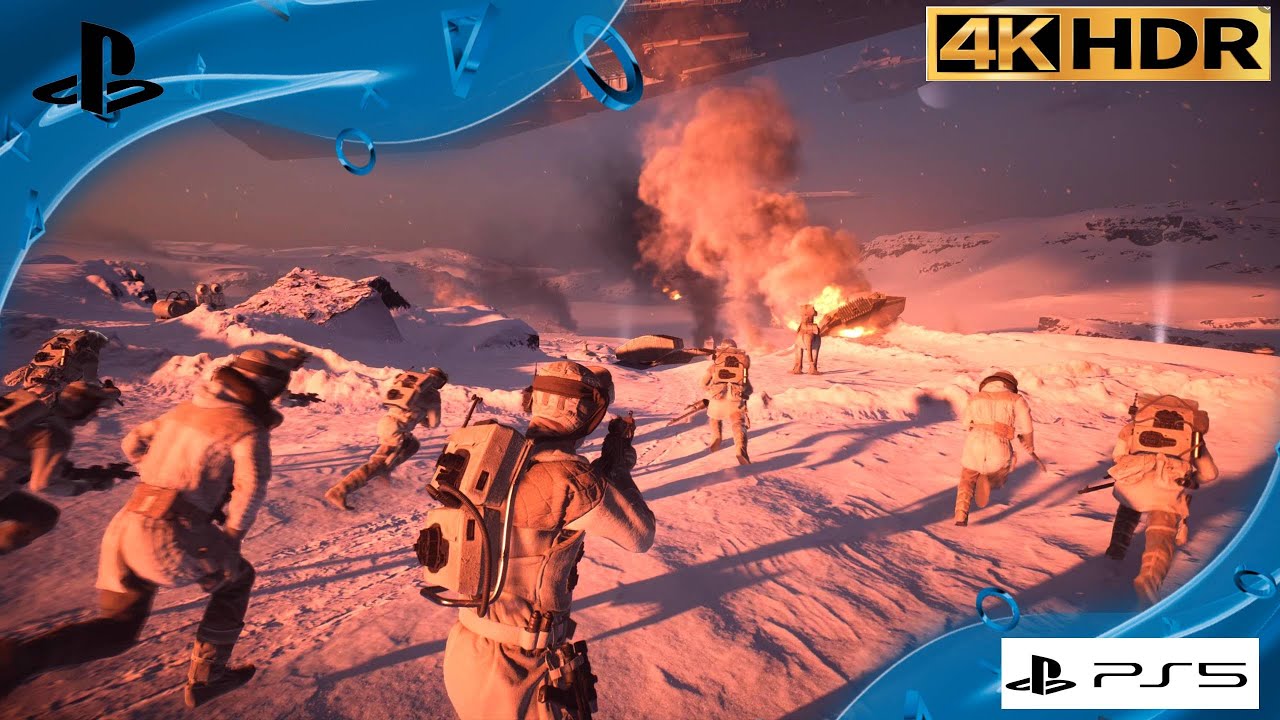 PS5 - STAR WARS BATTLEFRONT II Hoth | Ultra High Realistic Graphics [4k HDR 60fps]