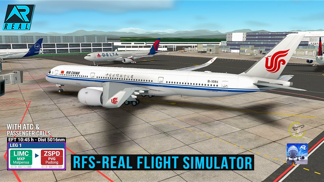 RFS - Real Flight Simulator- Milan to China ||Full Flight||A350-900||||FullHD||RealRoute