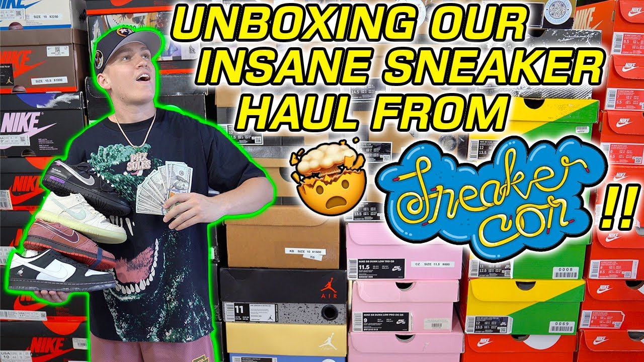 Unboxing our INSANE sneaker haul from Sneakercon LA! *A day in the life of a sneaker store owner*