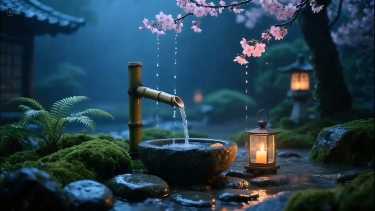 Quiet Zen Garden Rain Sounds | Deep Relaxation, Focus, and Inner Peace