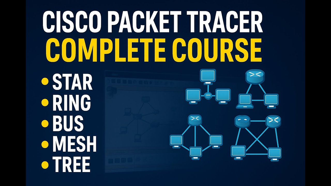 Cisco Packet Tracer Complete Course | Full Networking Tutorial |Star, Ring, Bus, Mesh, Tree Topology