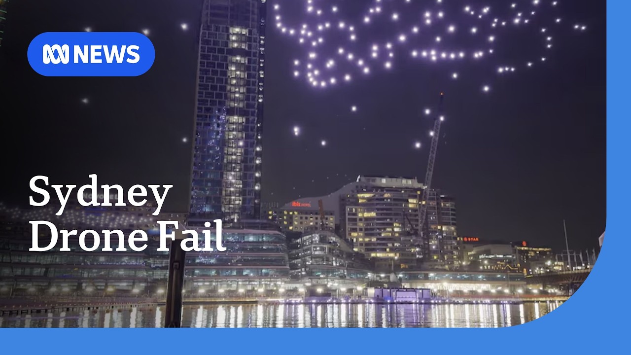 Drones fall out of the sky into Sydney Harbour during Vivid show | ABC NEWS