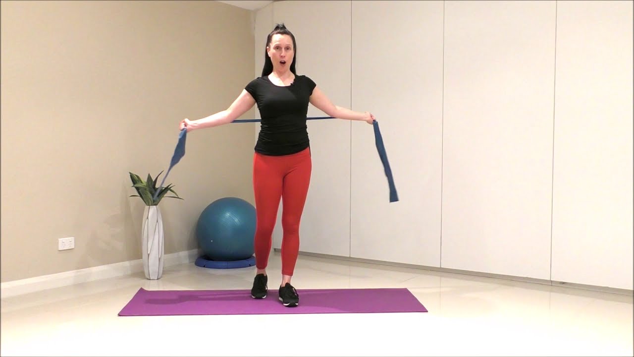 20 Minute BAND Shoulders, Upper Back & Core Strength | Tone & Strengthen Arms & Waistline