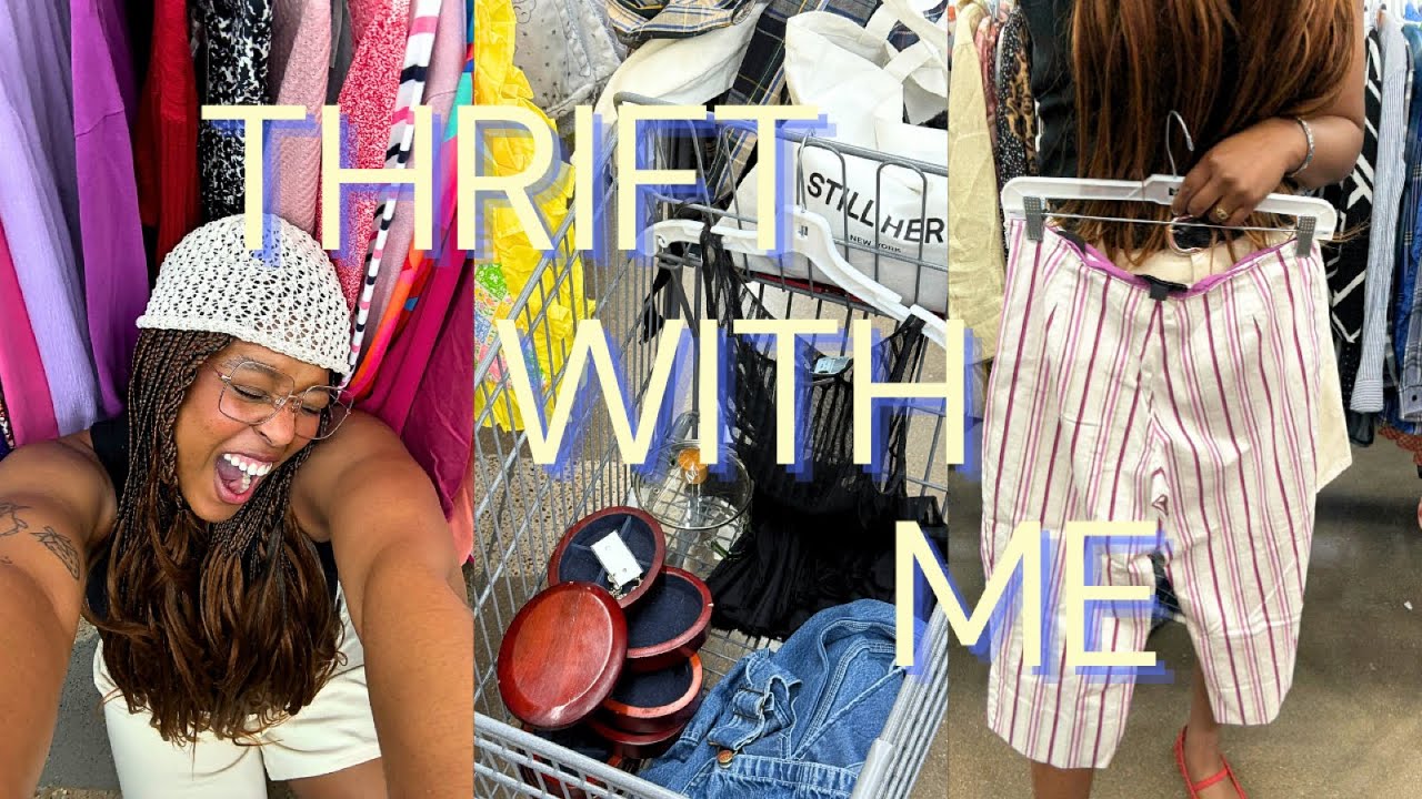 come thrift with me for SUMMER 🥭🍹🌺 48 HOUR THRIFTING SPREE + styled thrift haul!