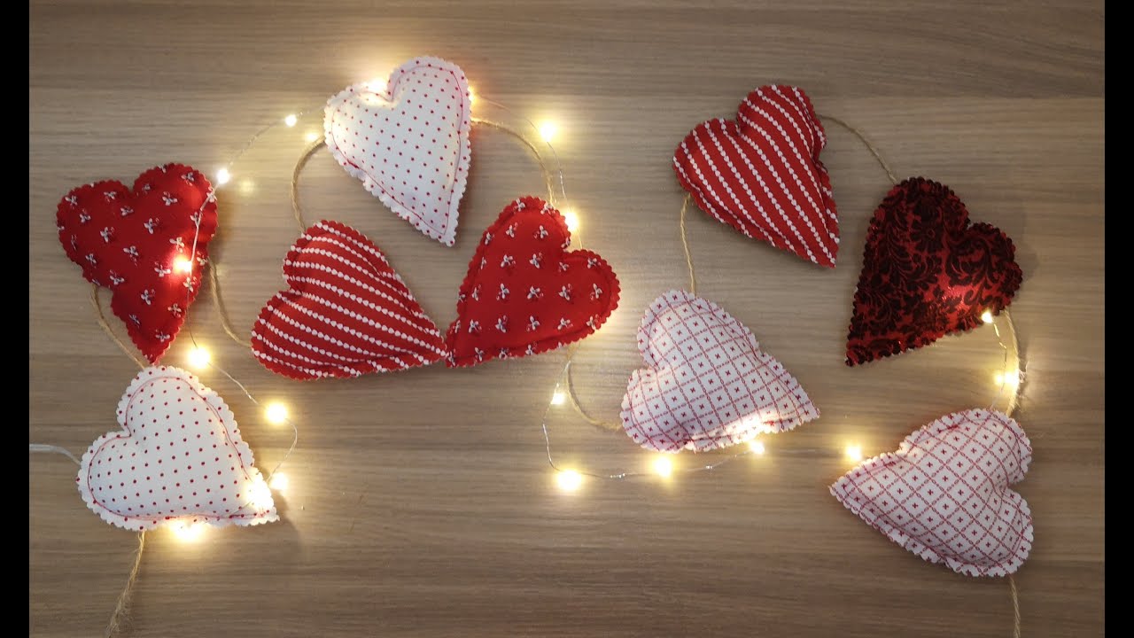 Ghirlanda facile cuori di stoffa 💝 - Decorazione fai da te - Cucito creativo di Creative BB Lab
