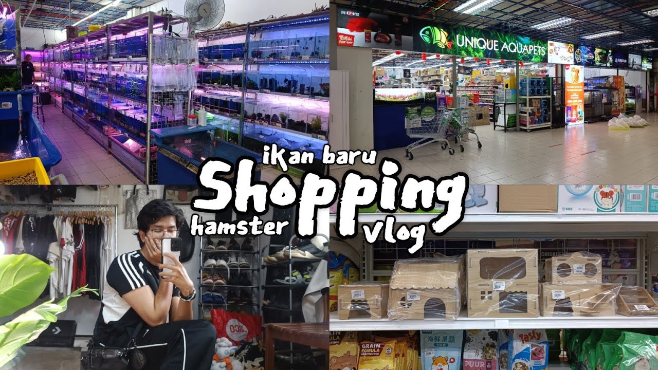 Vlog Shopping di UNIQUE AQUAPETS || BELI IKAN BARU & KEPERLUAN ACCESSORIES SYRIAN HAMSTER 🐹🐠