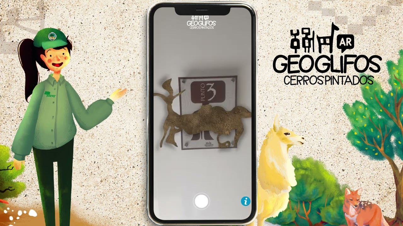 App Geoglifos Cerros Pintados - Realidad Aumentada - CONAF Tarapacá