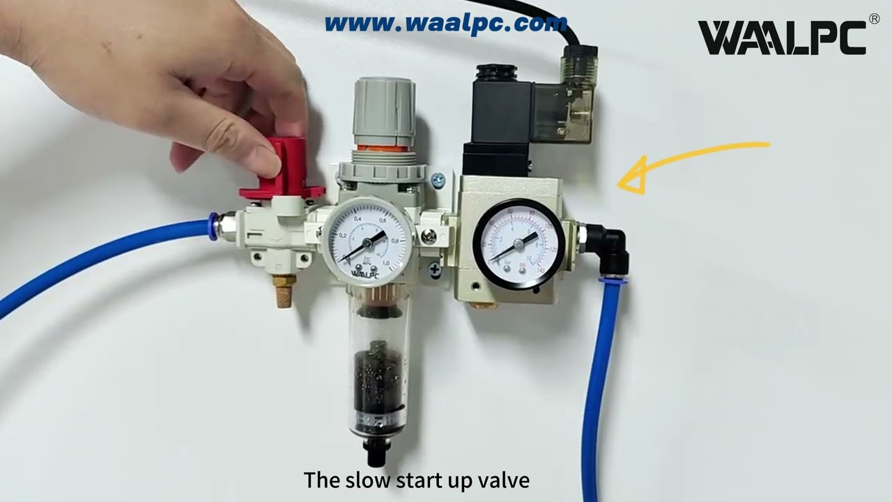 How the residual pressure relief valve and slow start-up valve to be used in pneumatic system?