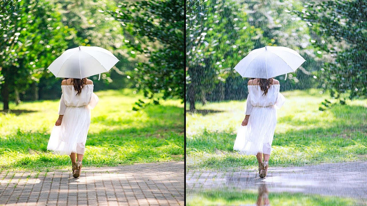 EFFET PLUIE TUTORIEL PHOTOSHOP
