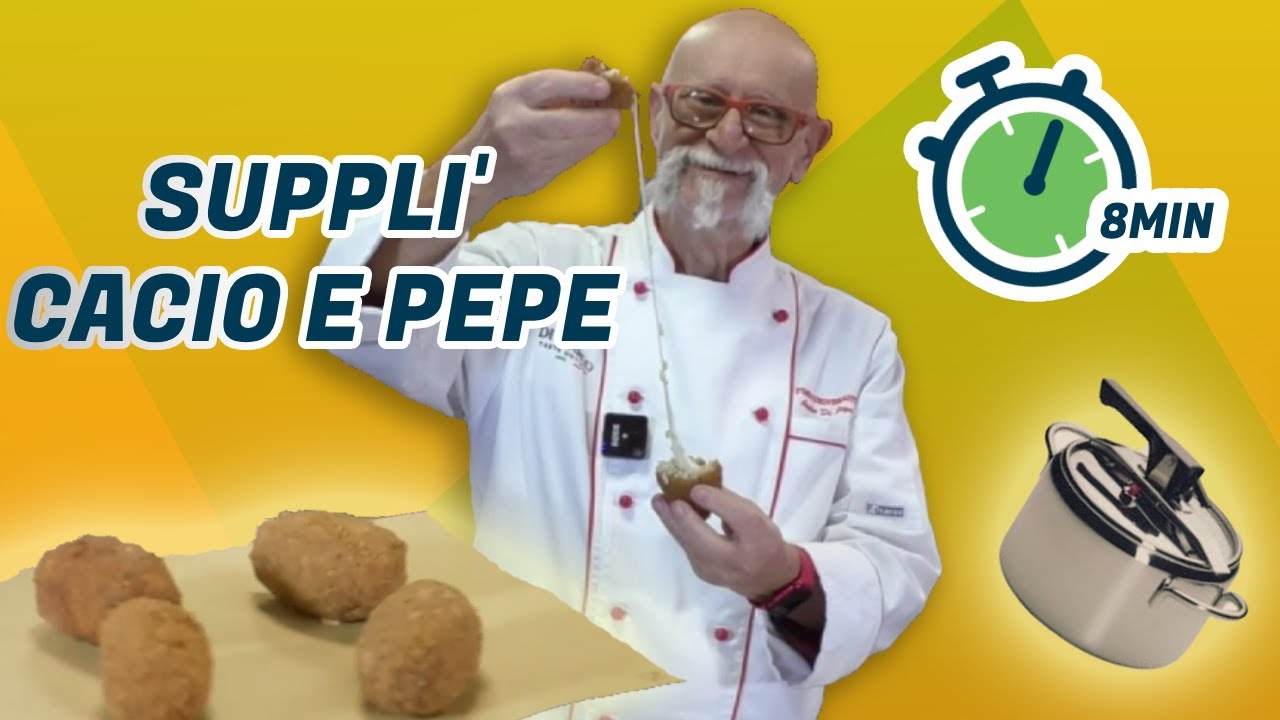 Suppli cacio e pepe a pressione in 8 minuti: ricetta facilissima!