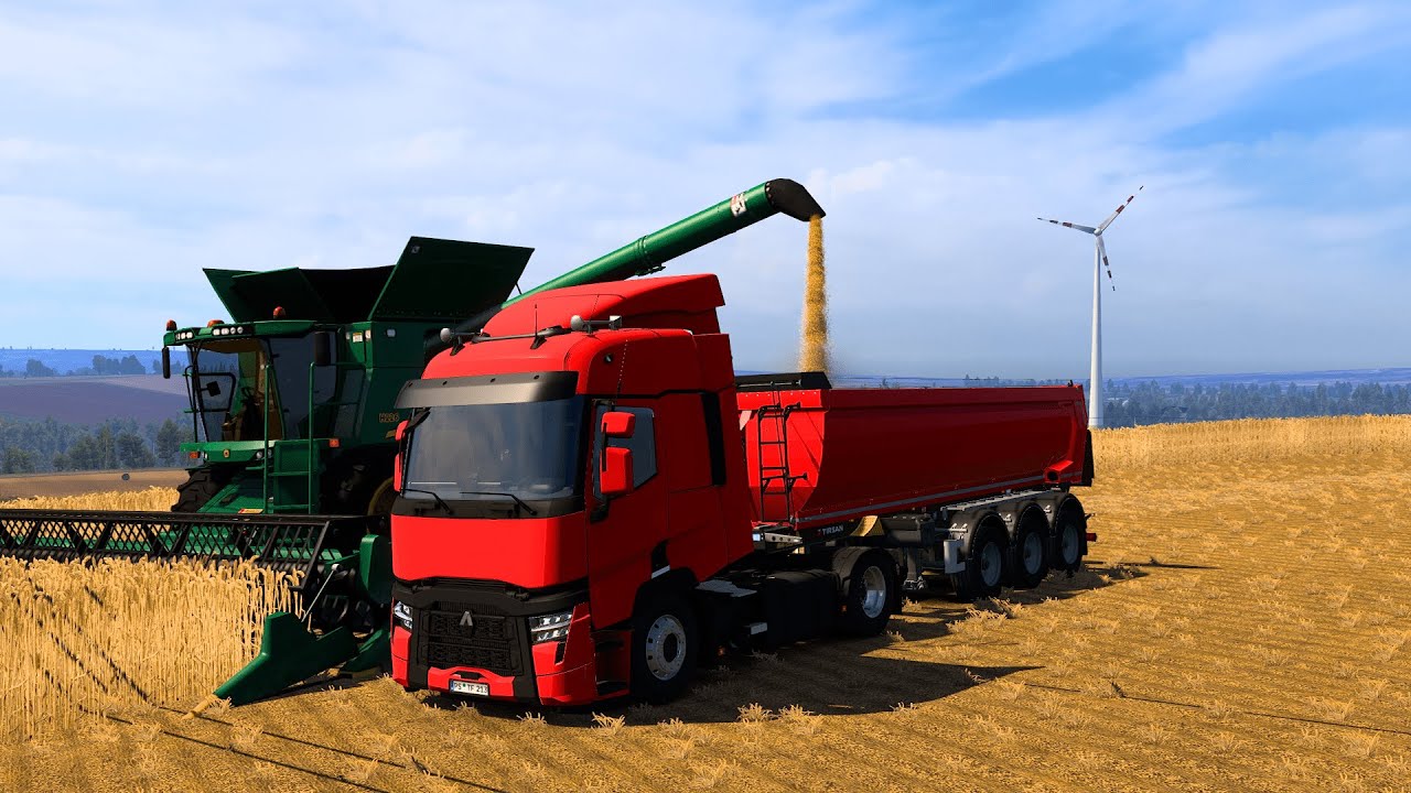 ETS2 De Bir İlk Tahıl Yükleme Animasyonu Özelliği Olan Harita Modunun Kurulumu