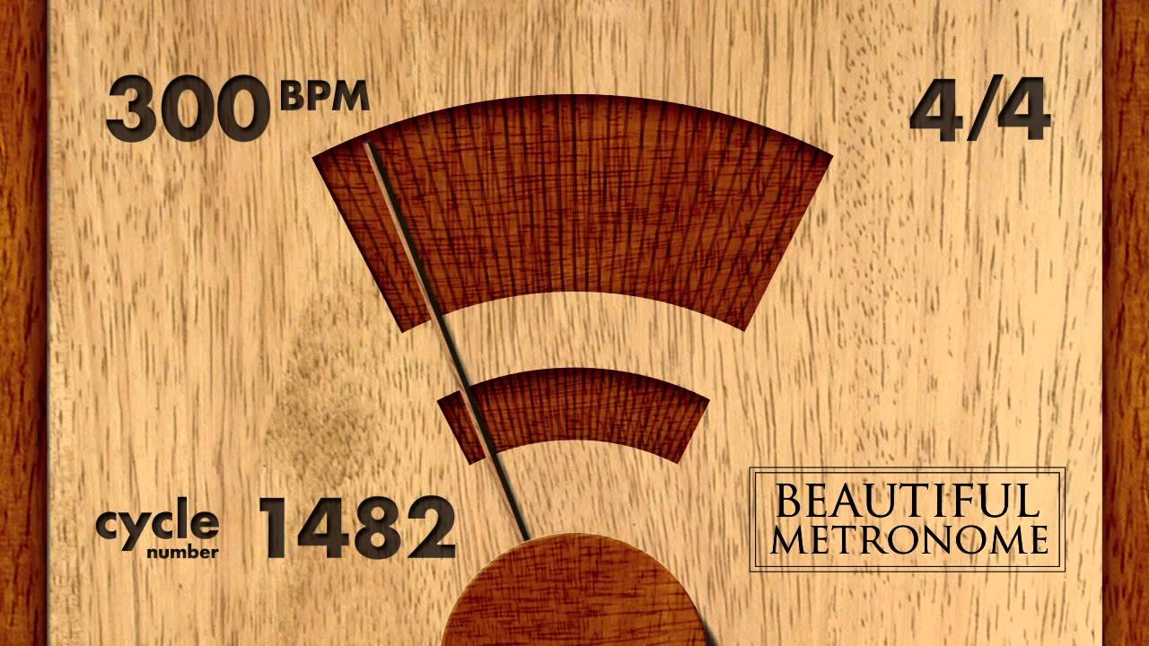 300 BPM 4/4 Wood Metronome HD