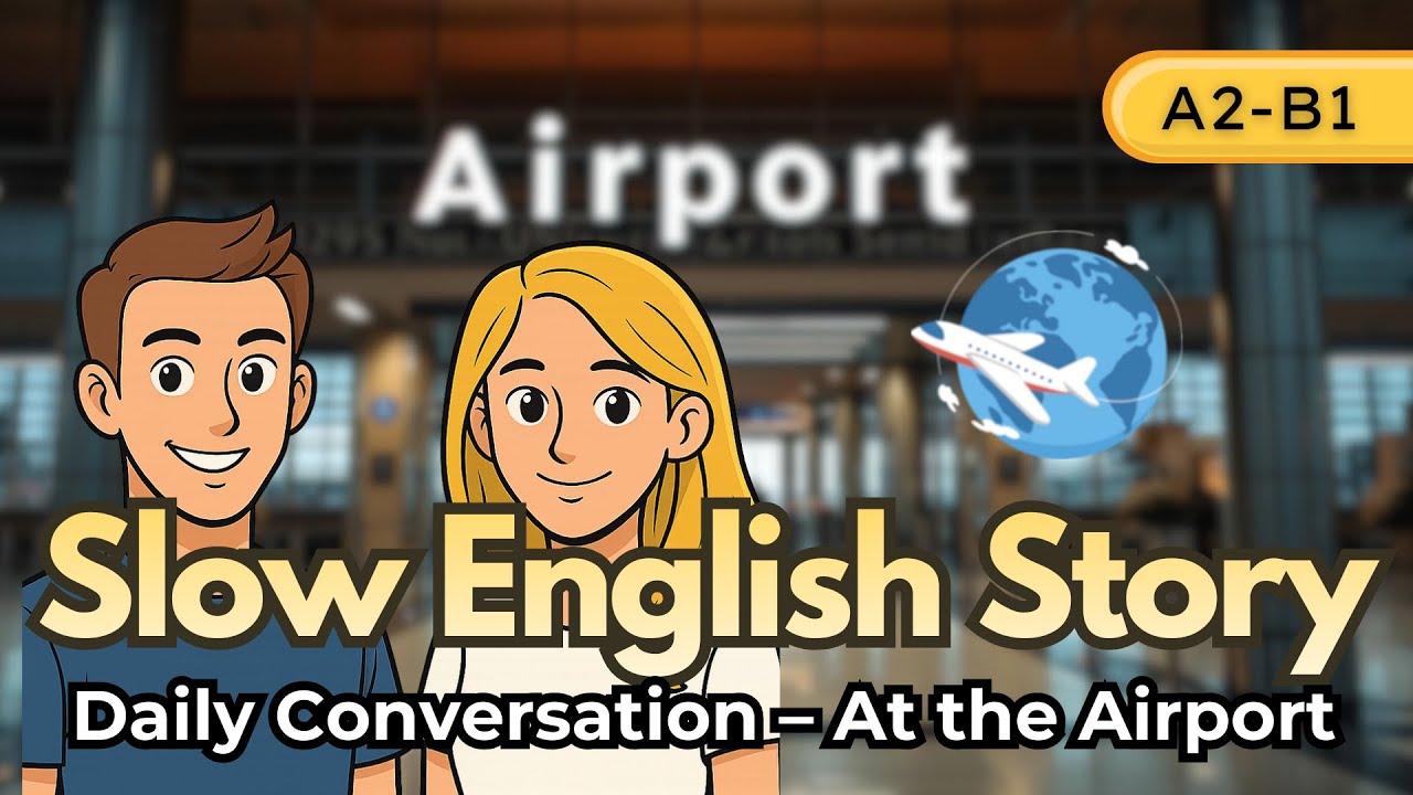 Travel English Conversation at the Airport｜Slow English Story｜Lily & Noah