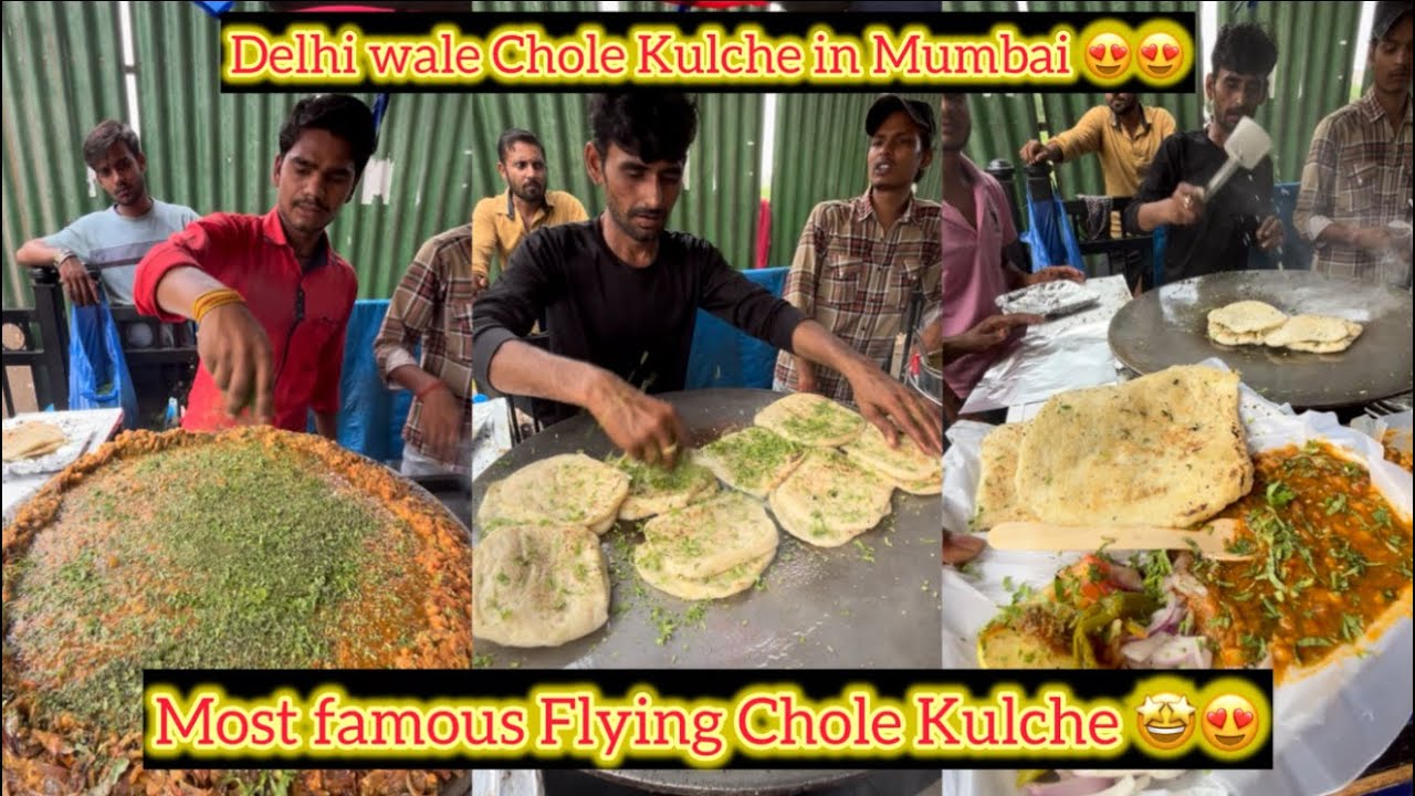 Bulk making of Most Famous Flying Chole Kulche 🔥👌 Delhi wale Chole Kulche in Mumbai Streets 😍🤩🤤