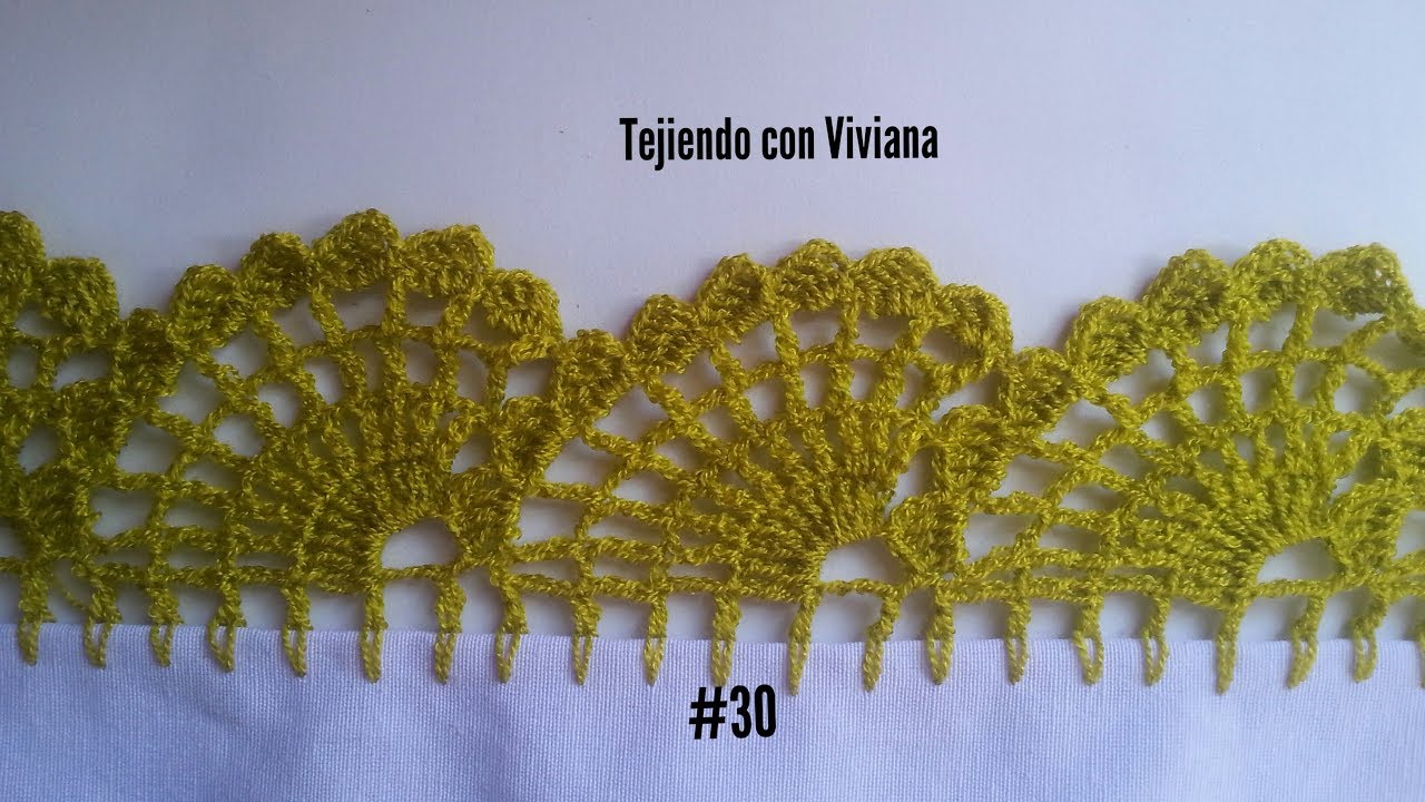 Orilla tejida #30 ( una sola vuelta )