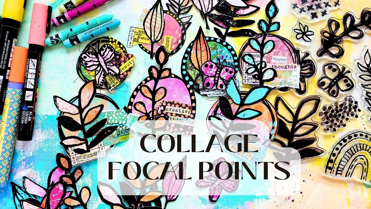 DIY Collage Fodder Elements with Paper Scraps, Mark Making and new Stamps