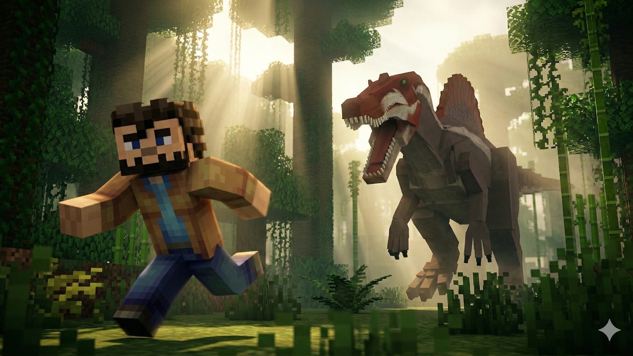 Tenhle Minecraft Mod na DINOSAURY je opravdu děsivý...