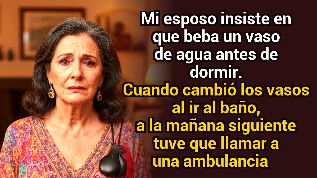 Mi esposo insistía en que bebiera agua antes de dormir — cambié los vasos. Minutos después tuve que