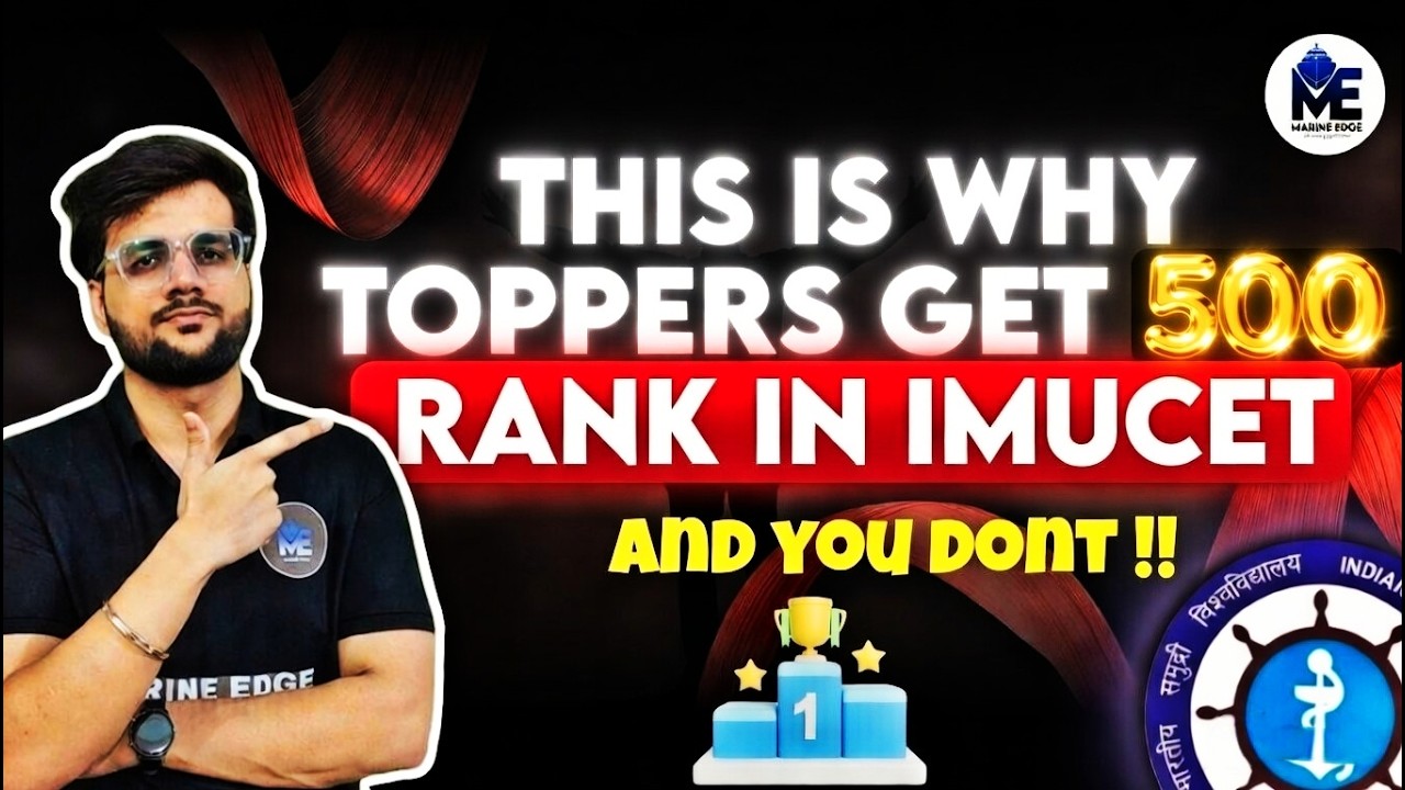 IMUCET SECRET TO AIR 100🤫| Hidden facts for 100% success | Marine Edge