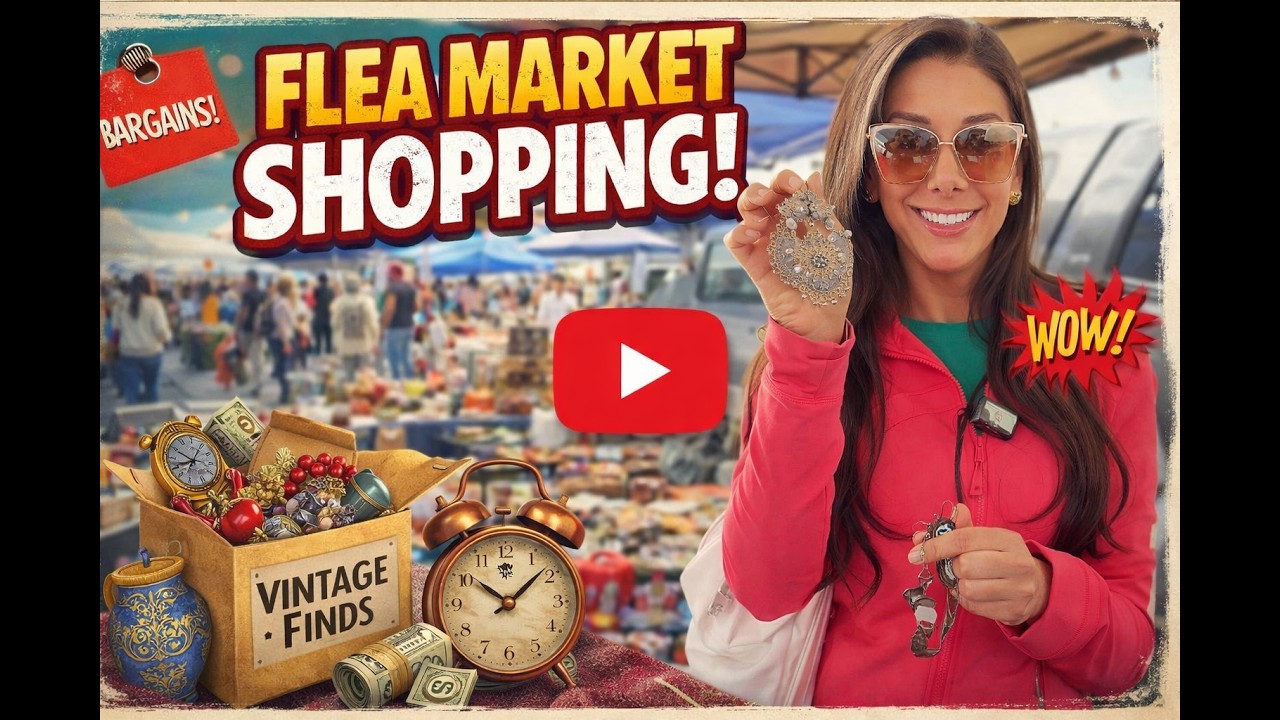 Flea Market Shopping - Thrift Shop with Me for Vintage and Antiques #fleamarket #shopping #thrift