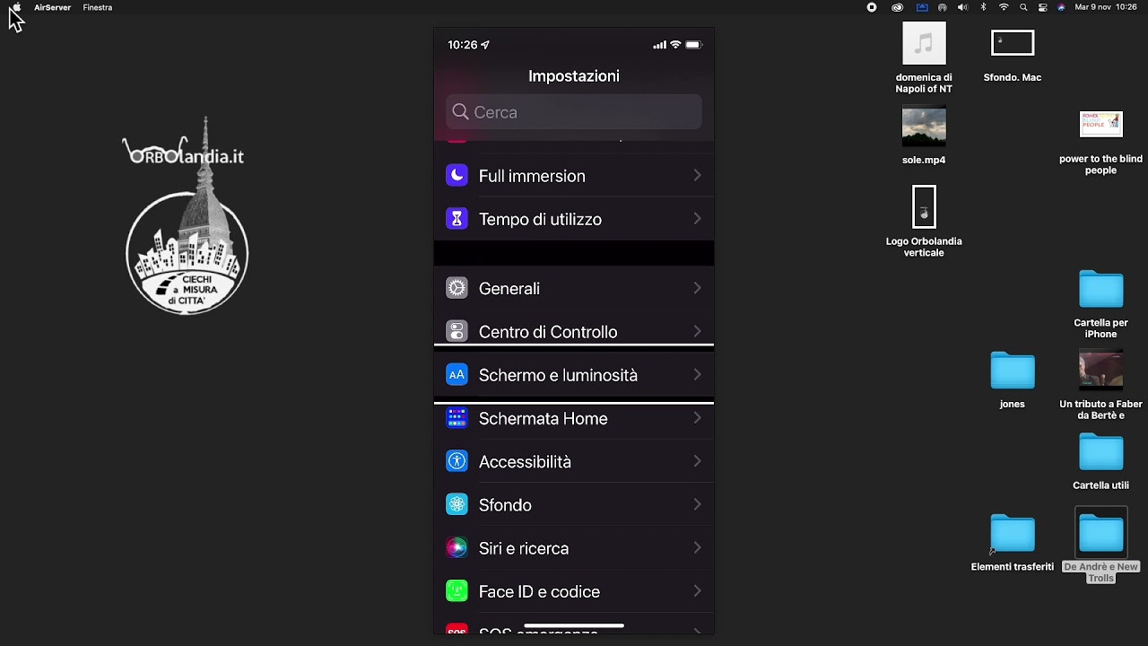 Orbolandia - Impostazioni base VoiceOver dell’iPhone  per non vedenti 2021