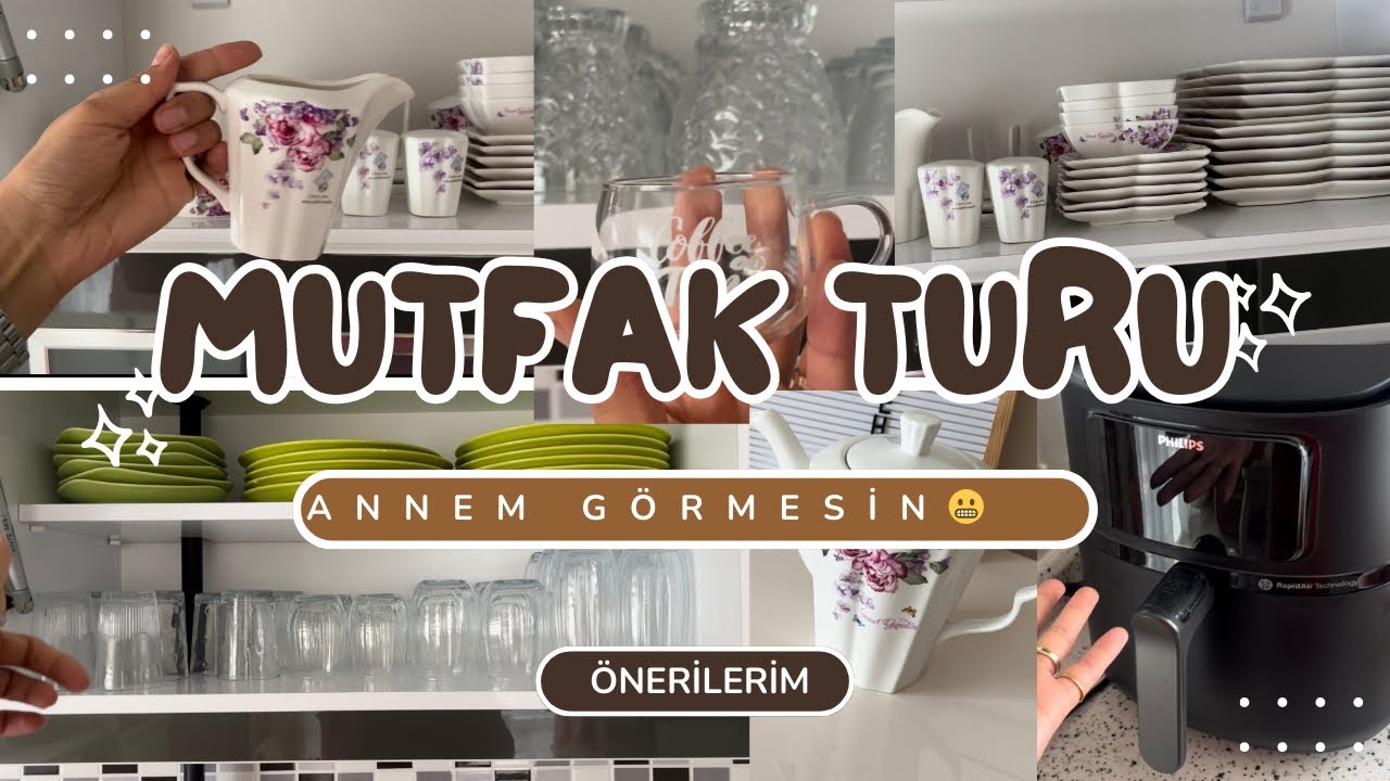 🏡 ANNEM ÇOK KIZACAK | MUTFAK TURU | Dolap içi düzenim | Gerçekçi Mutfak Düzeni