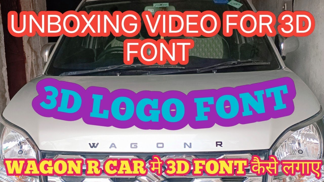 3D letter For Car Bonnet || How to Apply 3D Logo Fonts On Bonnet In Car ||How to Install Car 3D Logo