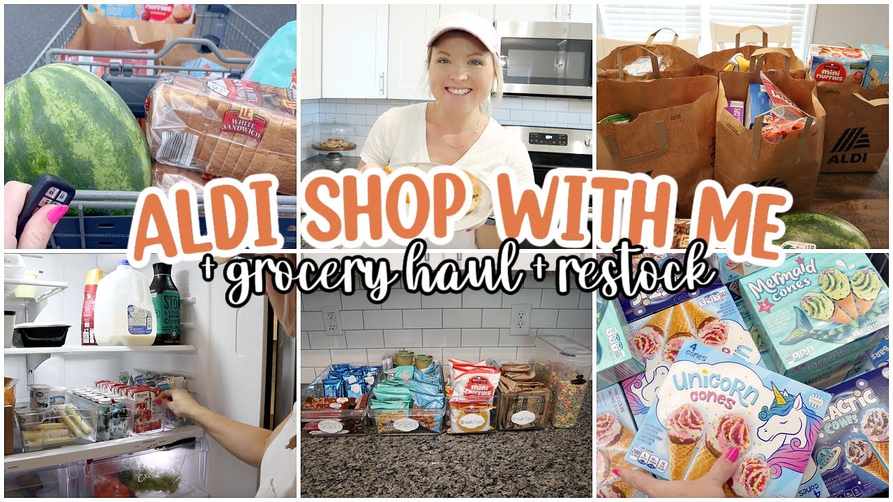 ALDI SHOP WITH ME + WEEKLY GROCERY HAUL | WEEKLY FRIDGE AND PANTRY RESTOCK