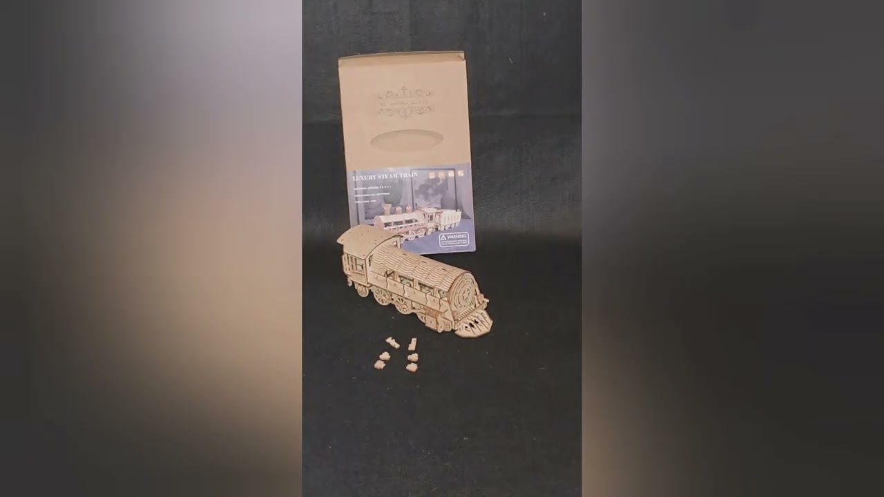 3d puzzle wooden train build from start to finish part 1of1 hope u enjoy #3dpuzzles #3dcraft #viral 