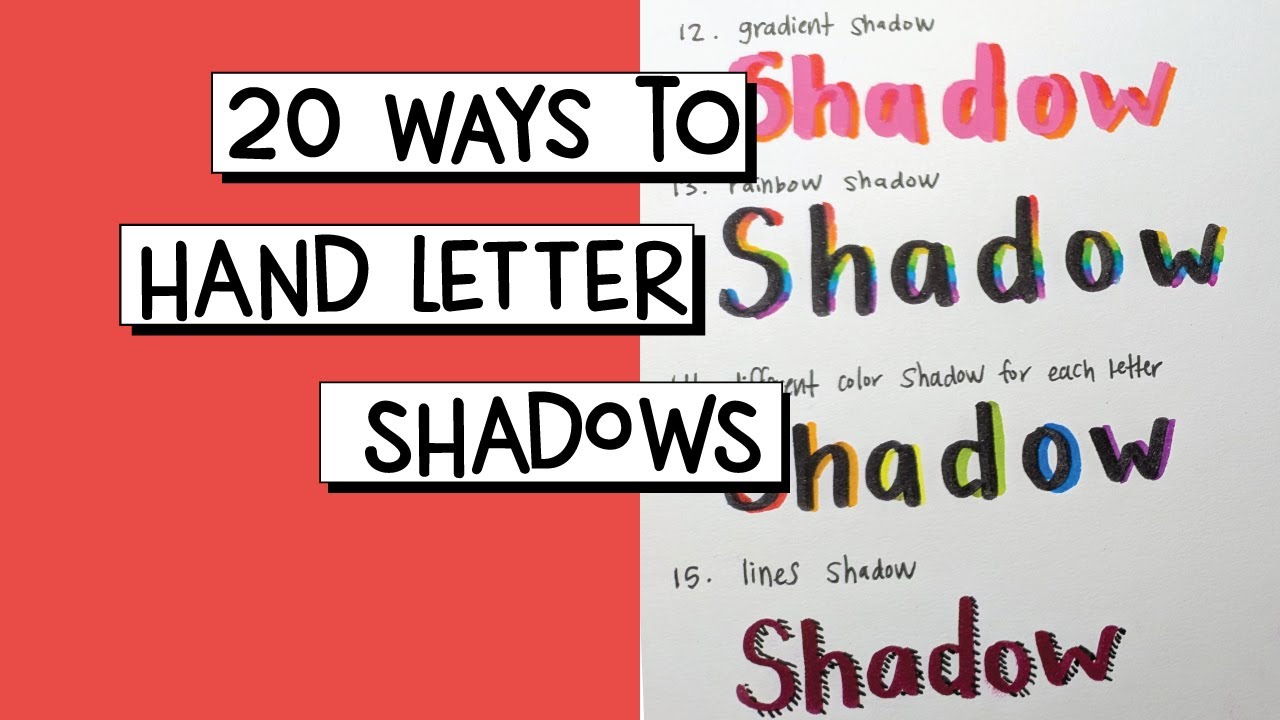 20 Ways to Add Shadows to Your Hand Lettering and Calligraphy 