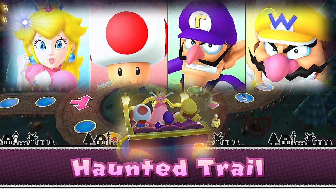 Mario Party 10 Haunted Trail ◆Peach VS Toad VS Waluigi VS Wario #2