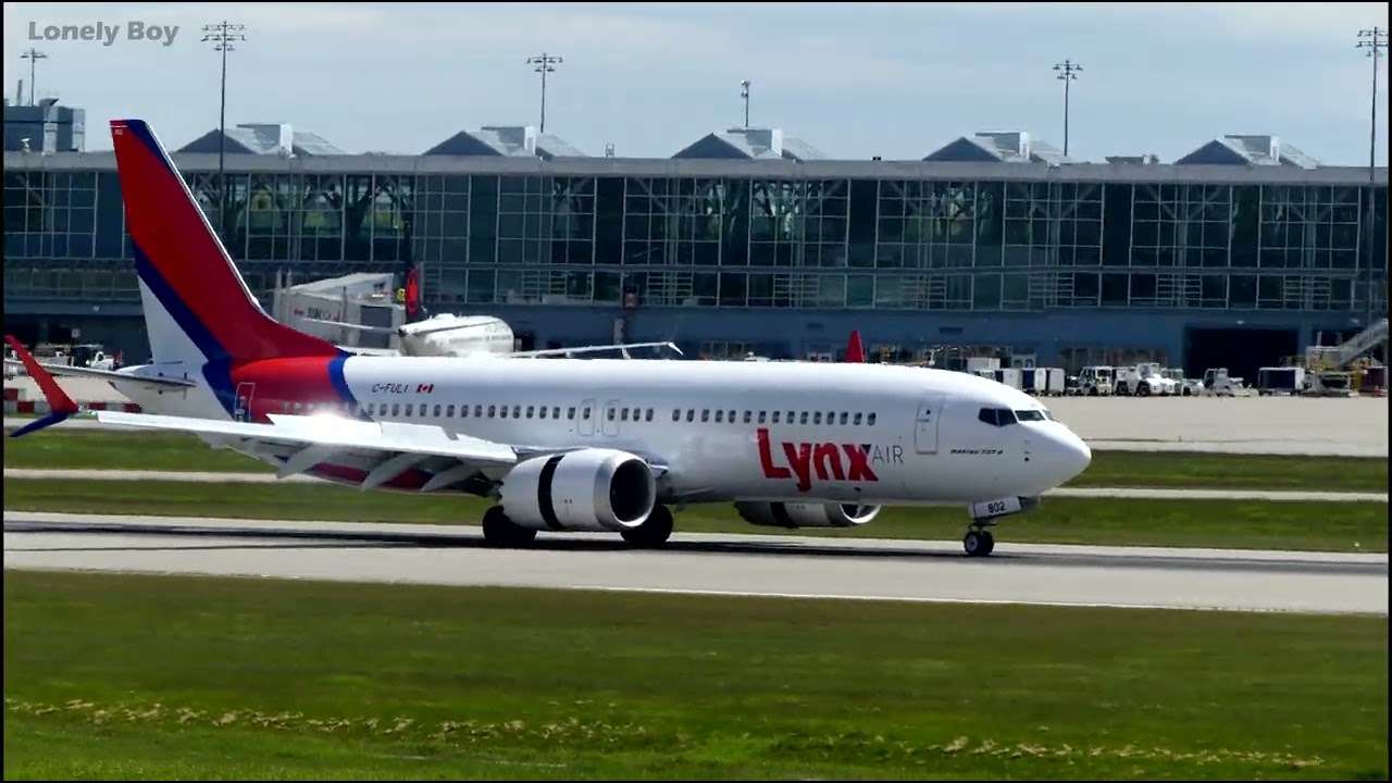 Lynx Air - Boeing 737 Max 8 from  Kelowna - YVR Airport 4K